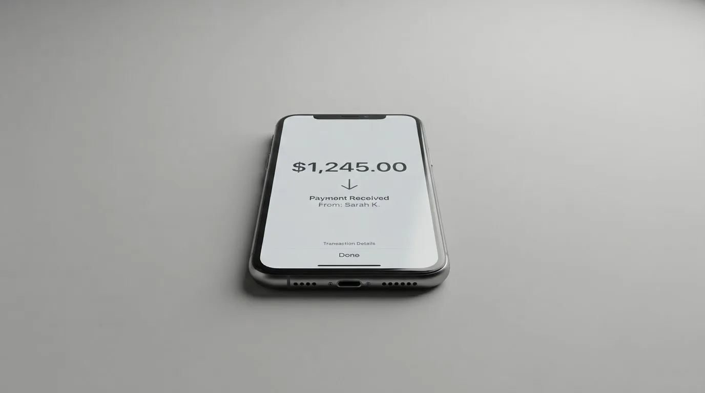 A phone showing a stablecoin transfer screen