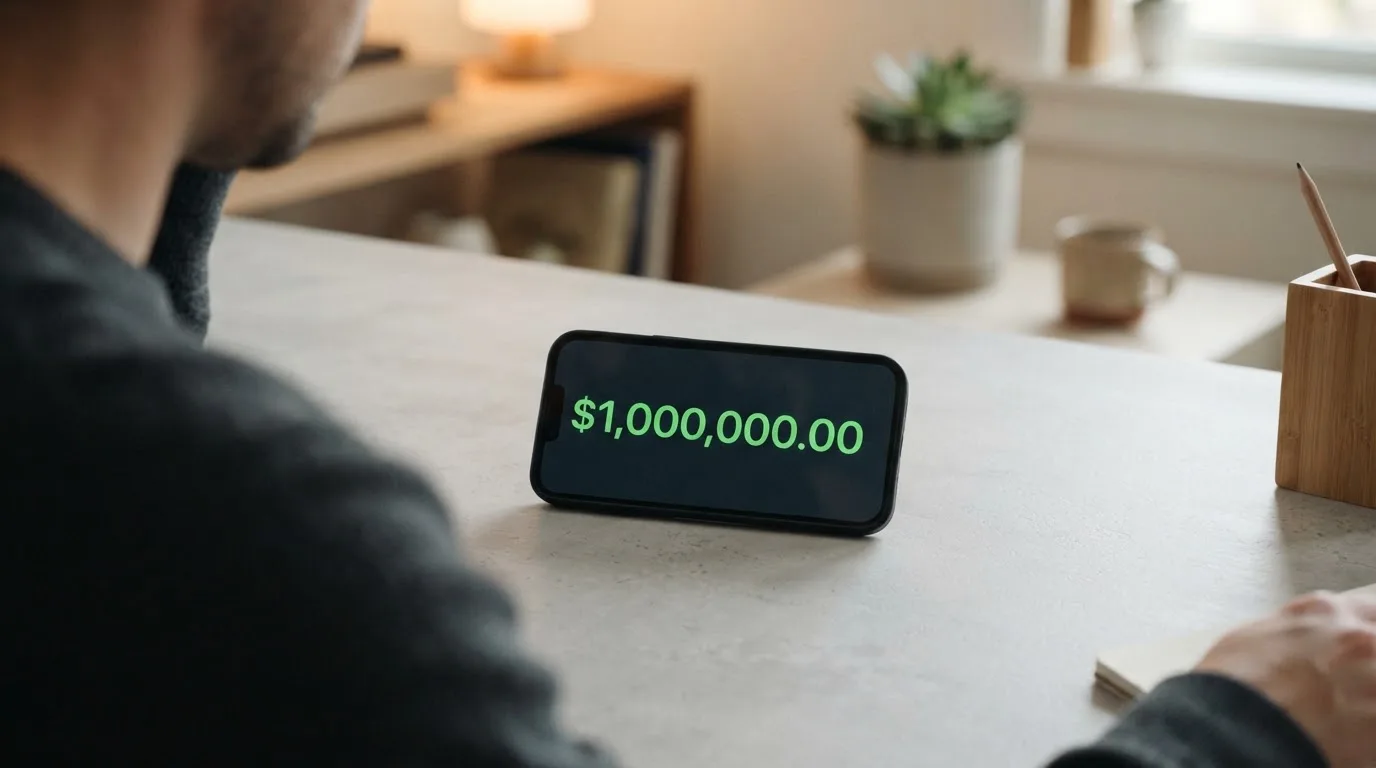 A phone showing a stablecoin transfer screen