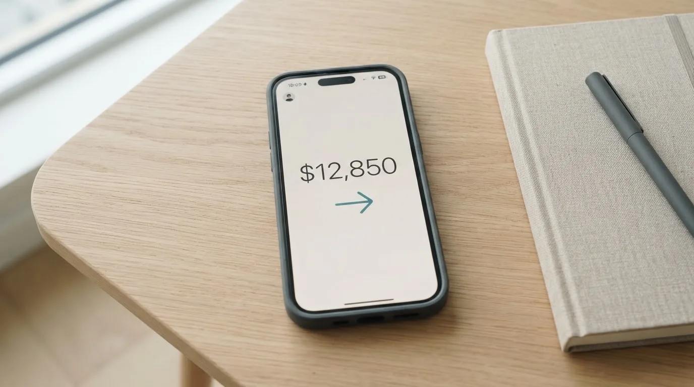 A phone showing a stablecoin transfer screen