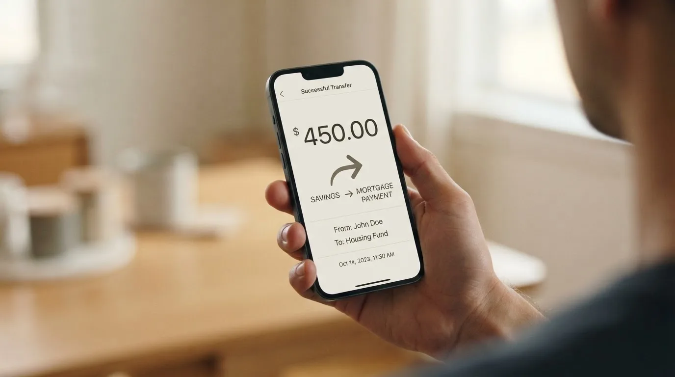 A phone showing a stablecoin transfer screen