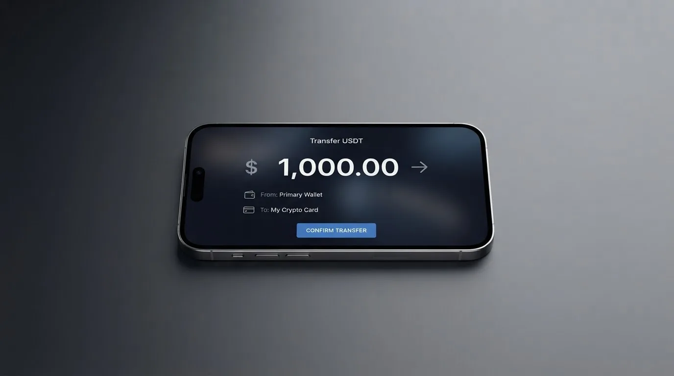 A phone showing a stablecoin transfer screen